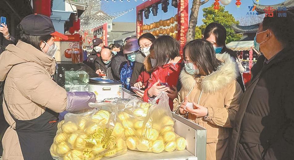 江苏盐城：盐镇水街年味儿渐浓