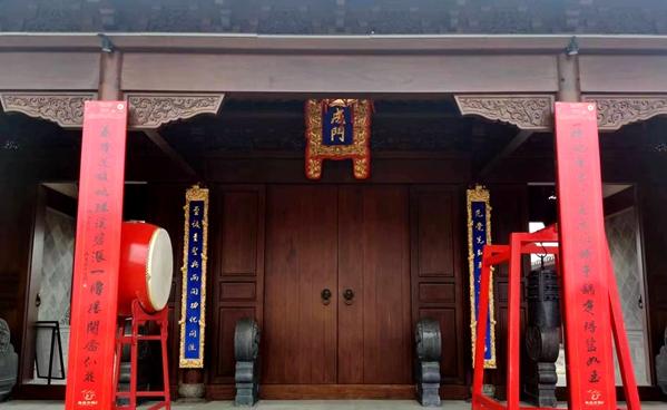 江苏盐城伍佑珠溪古镇：火红春联造浓新春年味 彰显历史底蕴 映射幸福生活