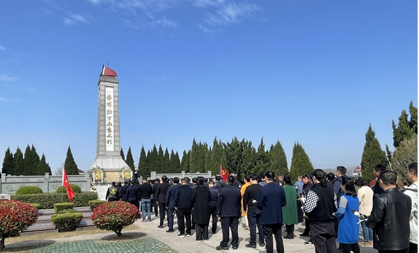 江苏盐城亭湖区南洋镇：清明祭英烈 缅怀寄哀思