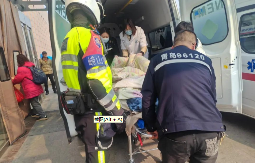 生死关头，崂山铁骑上演六分钟生命接力